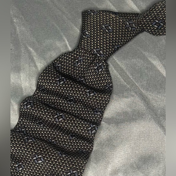 Missoni Other - Men’s Missoni Vintage Vtg 90s Blue Black Geometric Silk Logo Necktie Tie